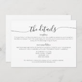 Elegant Minimalistisch Eenvoudig bruiloft - Gegeve Kaart (Voorkant / Achterkant)