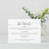 Elegant Minimalistisch Eenvoudig bruiloft - Gegeve Kaart (Staand voorkant)