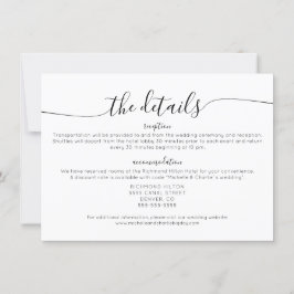 Elegant Minimalistisch Eenvoudig bruiloft - Gegeve Kaart