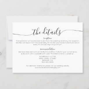 Elegant Minimalistisch Eenvoudig bruiloft - Gegeve Kaart