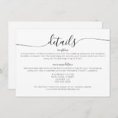 Elegant Minimalistisch Eenvoudig bruiloft - Gegeve Kaart (Voorkant / Achterkant)