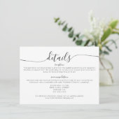 Elegant Minimalistisch Eenvoudig bruiloft - Gegeve Kaart (Staand voorkant)