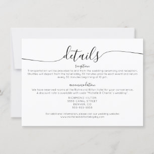 Elegant Minimalistisch Eenvoudig bruiloft - Gegeve Kaart