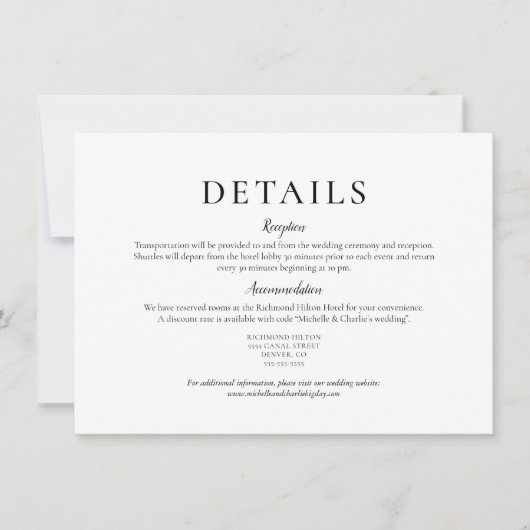 Elegant Minimalistisch Eenvoudig bruiloft - Gegeve Kaart (Voorkant)