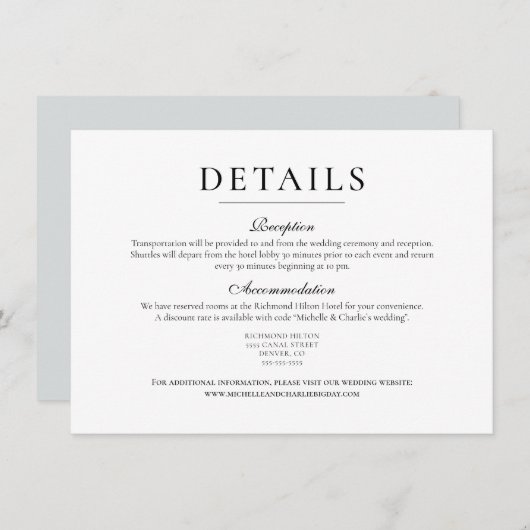 Elegant Minimalistisch Eenvoudig bruiloft - Gegeve Kaart (Voorkant / Achterkant)