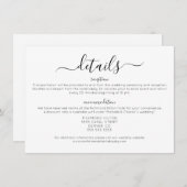 Elegant Minimalistisch Eenvoudig bruiloft - Gegeve Kaart (Voorkant / Achterkant)