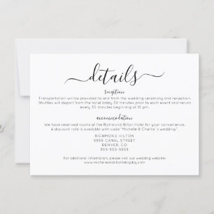 Elegant Minimalistisch Eenvoudig bruiloft - Gegeve Kaart