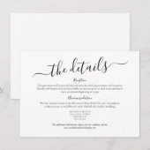 Elegant Minimalistisch Eenvoudig bruiloft - Gegeve Kaart (Voorkant / Achterkant)