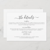 Elegant Minimalistisch Eenvoudig bruiloft - Gegeve Kaart (Voorkant / Achterkant)