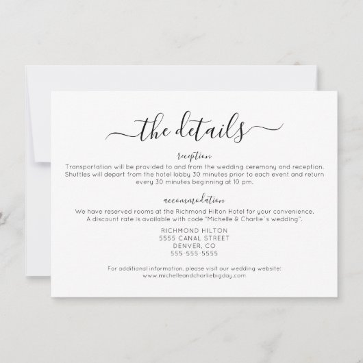 Elegant Minimalistisch Eenvoudig bruiloft - Gegeve Kaart (Voorkant)