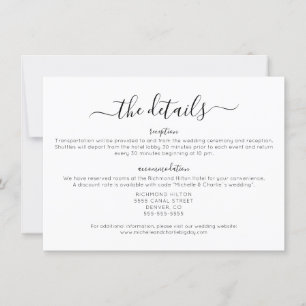 Elegant Minimalistisch Eenvoudig bruiloft - Gegeve Kaart