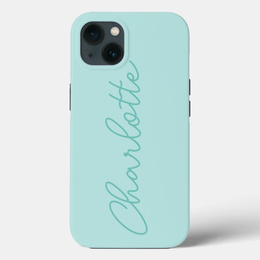 Elegant minimalistisch eenvoudig groen script mono Case-Mate iPhone case (Achterkant)