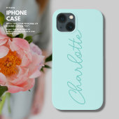 Elegant minimalistisch eenvoudig groen script mono Case-Mate iPhone case
