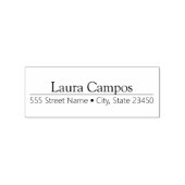 Elegant minimalistisch eenvoudig retouradres rubberstempel (Afrduk)