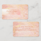 Elegant minimalistisch, eenvoudig, Roos marmer Visitekaartje (Voorkant / Achterkant)