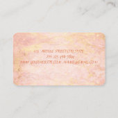 Elegant minimalistisch, eenvoudig, Roos marmer Visitekaartje (Achterkant)