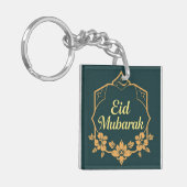 Elegant Minimalistisch Eid Mubarak Cadeau Sleutelhanger (Voorkant Links)