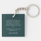 Elegant Minimalistisch Eid Mubarak Cadeau Sleutelhanger (Achterkant)