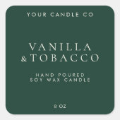 Elegant minimalistisch etiket marinelandkaars (Voorkant)