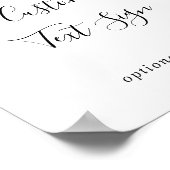 Elegant Minimalistisch Eucalyptus Aangepast Tekstb Poster (Hoek)