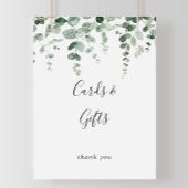 Elegant minimalistisch Eucalyptus-Kaarten en cadea Poster
