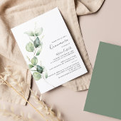 Elegant minimalistisch Eucalyptus Quinceanera Kaart