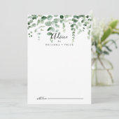 Elegant minimalistisch Eucalyptus Wedding Advice K Advieskaart (Staand voorkant)