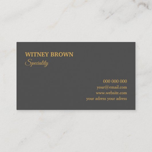 Elegant minimalistisch folie bladgoud visitekaartj visitekaartje (Achterkant)