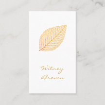 Elegant minimalistisch folie bladgoud visitekaartj