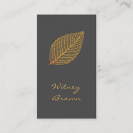 Elegant minimalistisch folie bladgoud visitekaartj visitekaartje