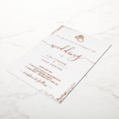 Elegant, minimalistisch Folie huwelijksuitnodiging Folie Uitnodiging (Gedraaid)