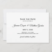 Elegant minimalistisch foto Groene foto Opslaan Da Save The Date (Achterkant)