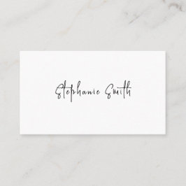 Elegant minimalistisch fotograaf Luxe Modern White Visitekaartje