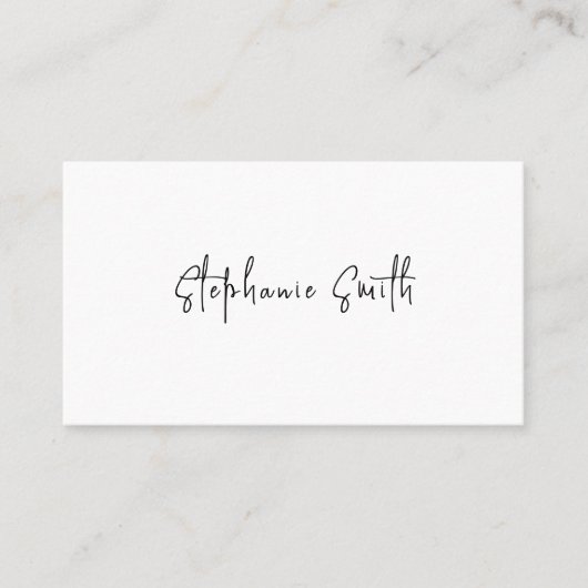 Elegant minimalistisch fotograaf Luxe Modern White Visitekaartje (Voorkant)