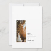 Elegant minimalistisch fotovakantiekaart feestdagenkaart (Voorkant)