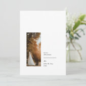 Elegant minimalistisch fotovakantiekaart feestdagenkaart (Staand voorkant)