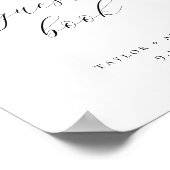 Elegant minimalistisch gastenboek poster (Hoek)