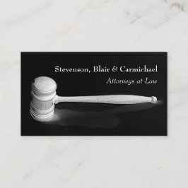 Elegant Minimalistisch Gavel Rechter Attorney Busi Visitekaartje