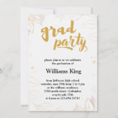 Elegant minimalistisch geborsteld Charm Graduation Kaart (Voorkant)