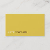 Elegant minimalistisch geel visitekaartje (Voorkant)