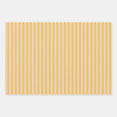 Elegant minimalistisch geel wit streepjespatroon inpakpapier vel (Voorkant 3)