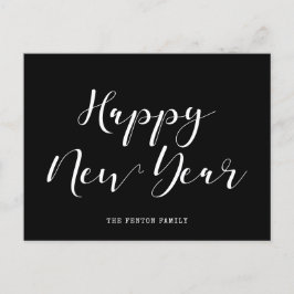 Elegant minimalistisch gelukkig nieuwjaar briefkaart