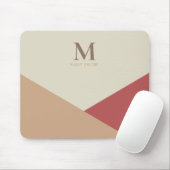 Elegant minimalistisch geometrisch monogram muismat (Met muis)