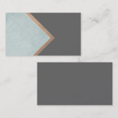 elegant minimalistisch geometrisch ontwerp blauw e visitekaartje (Voorkant / Achterkant)