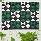 Elegant minimalistisch geometrisch patroon theedoek (Gevouwen)