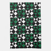 Elegant minimalistisch geometrisch patroon theedoek (Verticaal)