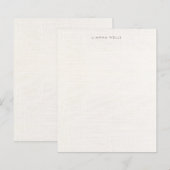 Elegant minimalistisch gepersonaliseerd linnen (af (Voorkant / Achterkant)