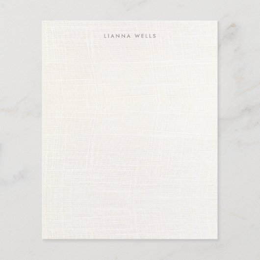 Elegant minimalistisch gepersonaliseerd linnen (af (Voorkant)