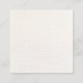 Elegant minimalistisch gepersonaliseerd linnen (af informatiekaartje (Achterkant)