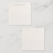 Elegant minimalistisch gepersonaliseerd linnen (af informatiekaartje (Voorkant / Achterkant)